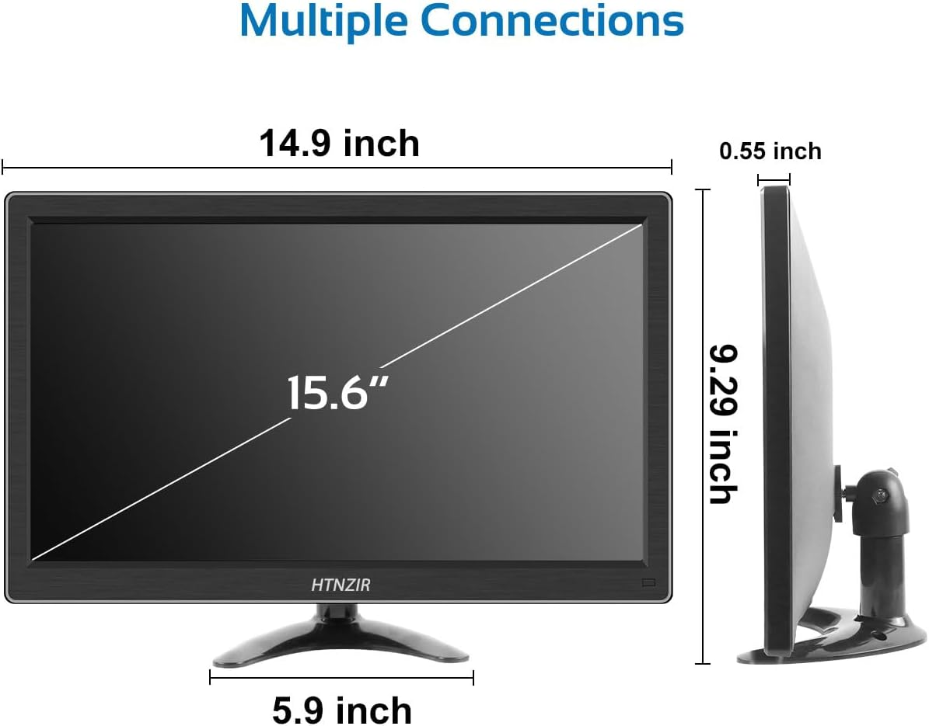 HTNZIR 15.6 inch PC Monitor FHD IPS Display 1920 x 1080P LED Portable ...